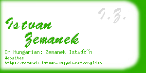 istvan zemanek business card